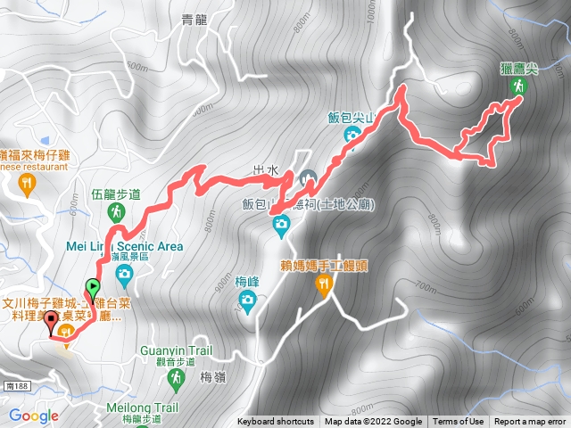 伍龍步道獵鷹尖