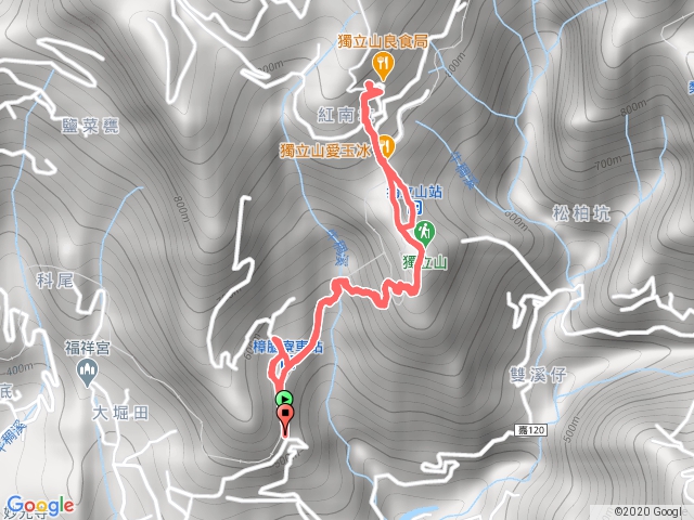 獨立山三角點奉天岩路線