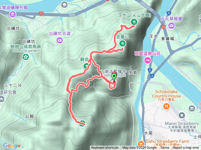 法雲寺玉女山金童山汶水山O型走預覽圖