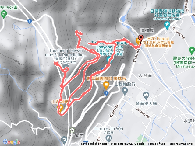 九鳳宮步道上大金面山