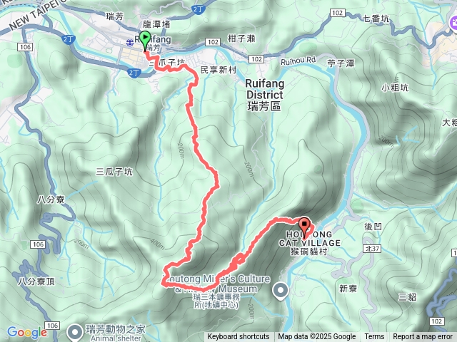 蛇子崙山-三爪子坑（瑞芳車站上猴硐車站出）