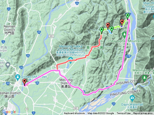 狗寮山百年越嶺古道美濃石門-六龜復興順訪石砦瀑布-雨林-2022.01.02