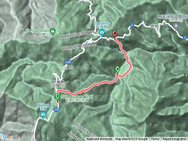 石門東稜 立霧溪營地 屏風山屋 出屏風山新路