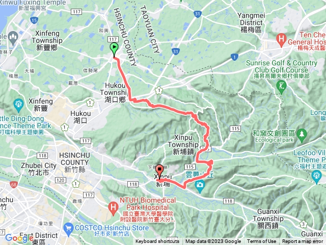 新竹湖口到新埔縱走