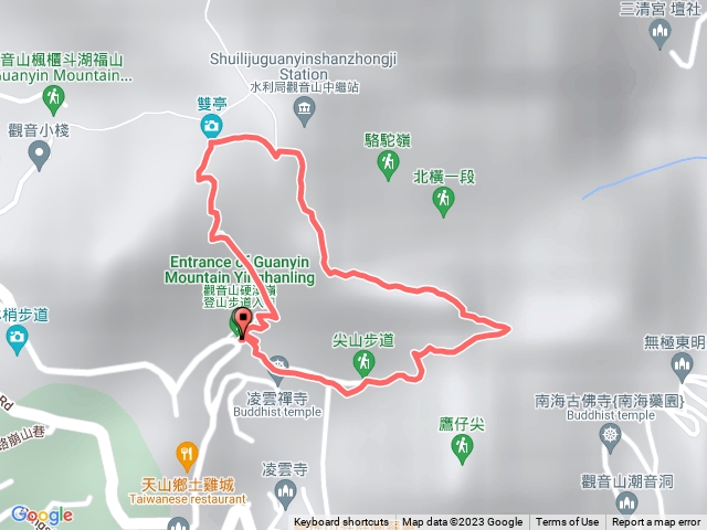 尖山步道 盤絲二尖 大石壁下硬漢嶺