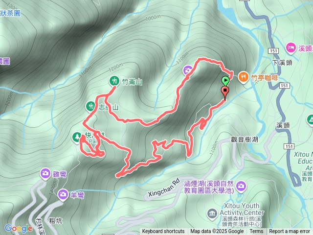 溪頭山竹崙山志騰山快活林O繞