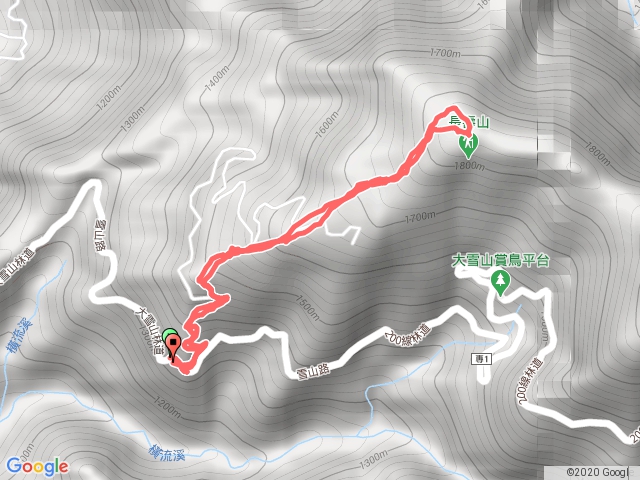 鸢嘴西稜線之長壽山(1860峰)