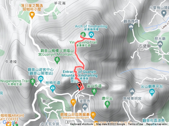 硬漢嶺步道原路往返