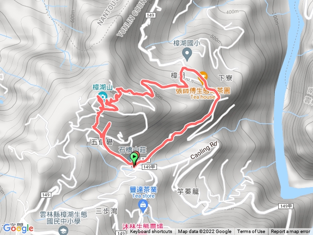 石橋山莊-樟湖6號步道-樟湖山三角點-樟湖4號步道-149線道（O型）