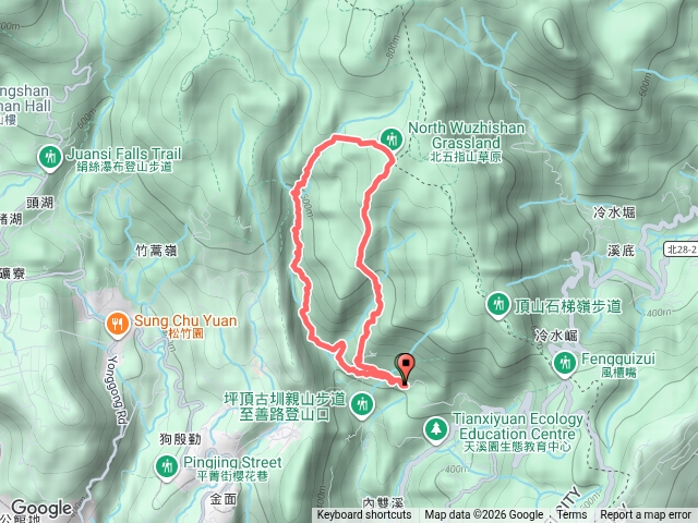 荷蘭古道-高頂山-北五指山-內雙溪古道O繞預覽圖