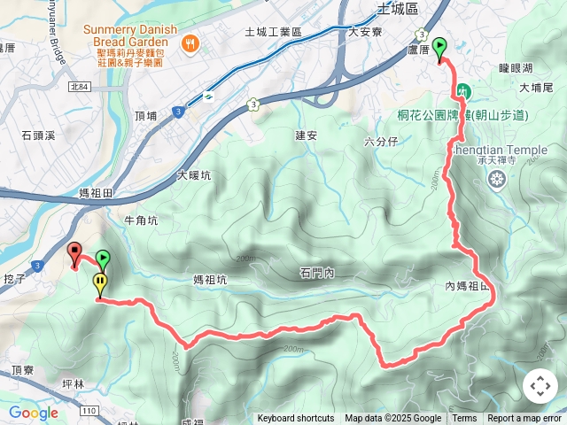 永寧站-火焰山-石門內尖山-十八羅漢岩-成福山-長壽山-玉皇宮