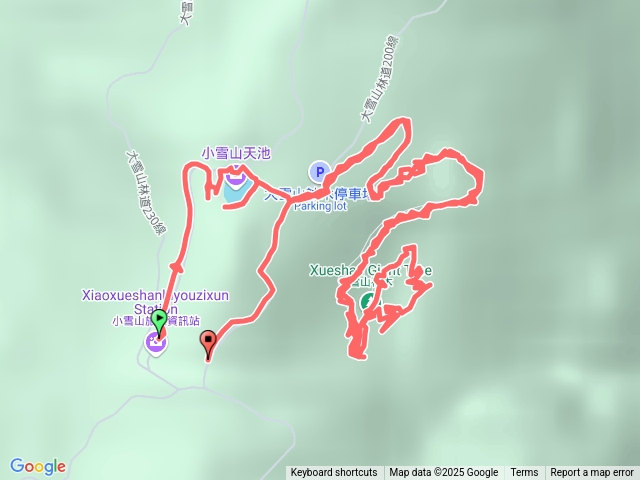 小雪山資訊站-天池-大雪山神木-小雪山停車場