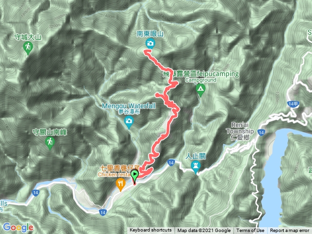 南東眼山、南東眼山南峰