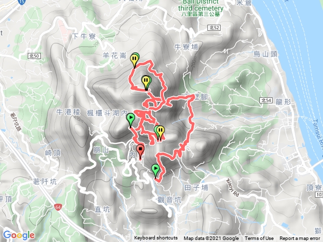 石壁腳-龍形路-北橫古道-占山連峰