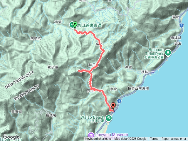 烏山越嶺坪溪古道-太和山-石空古道-外澳車站