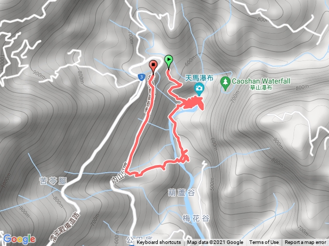 雙龍瀑布下溯葫蘆谷瀑布