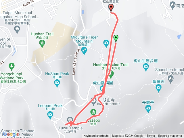 虎山親山步道 四獸亭 復興園 95禪寺 回復新園 回復新園 虎山步道 慈惠堂下