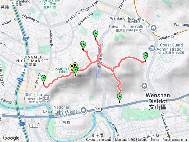 仙跡岩(五進五出-興隆/木柵/麥田/景興/景美)預覽圖