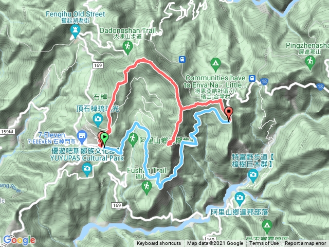 1101219芙蓉大凍六連峰航跡圖