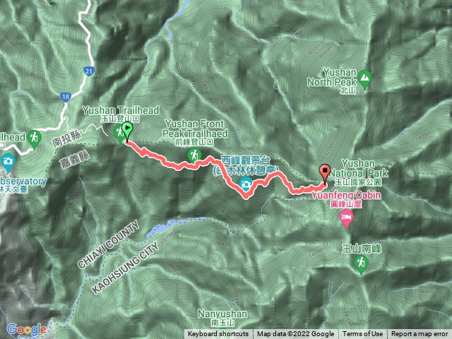 玉山登山口到排雲