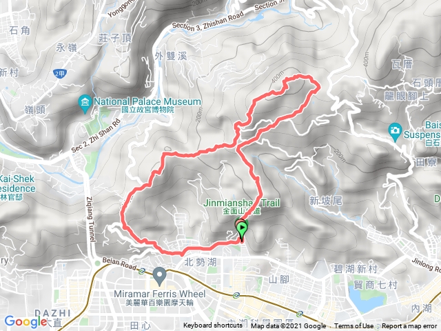 金面山、大崙尾山 、劍南路