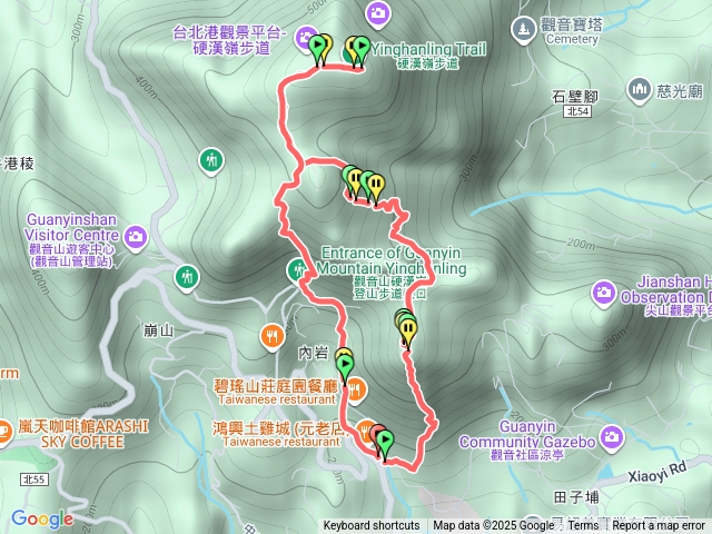 觀音山小北插-鷹仔尖-北橫-駱駝嶺-硬漢嶺