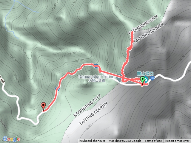 關山嶺山原路去原路回