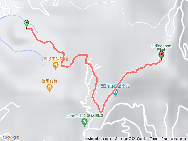 笠頂山觀景平台、三角點來回