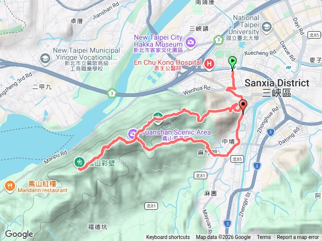 鳶山彩壁及鳶尾山O繞（終點三峽老街）預覽圖