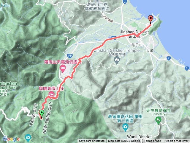 魚路古道北段到上磺溪橋停車場