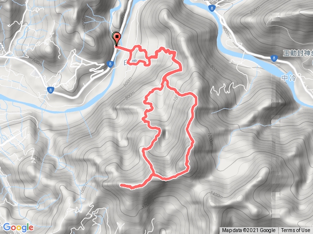 白毛山O繞(白毛山西南峰、臭頭山、1450峰)