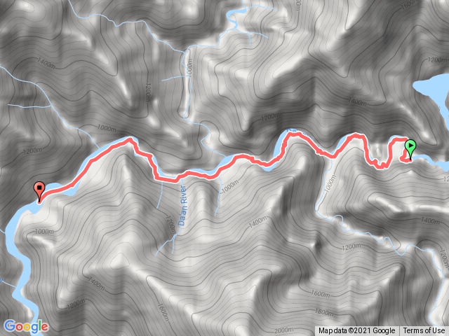 雪見野溪溫泉回程第一日（約7k)
