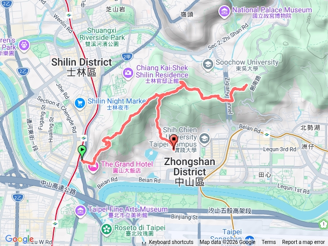 劍潭山文間山下錯山