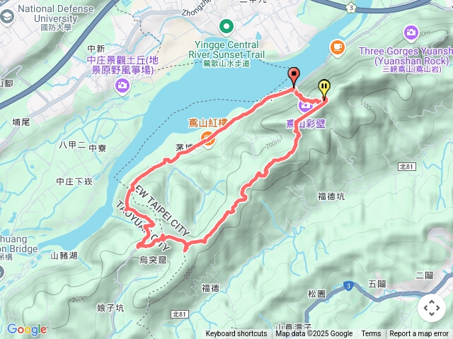 鳶山彩壁五十分山茅埔路環狀