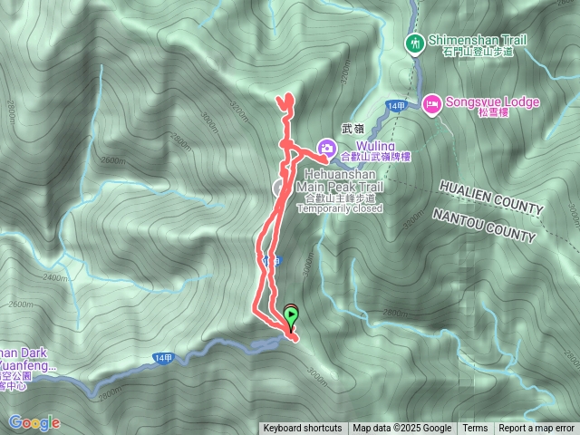 合歡南峰、主峰、武嶺