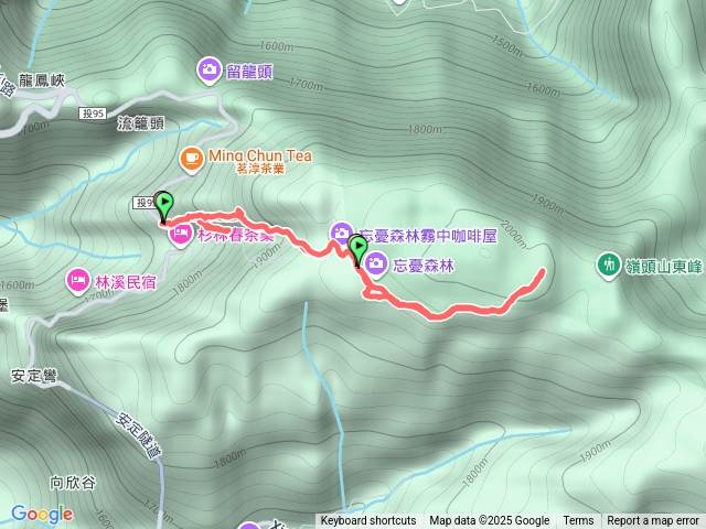 魯蛋忘憂森林上金柑樹山.嶺頭山下留頭