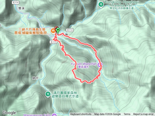 雲森瀑布組合山O形走預覽圖