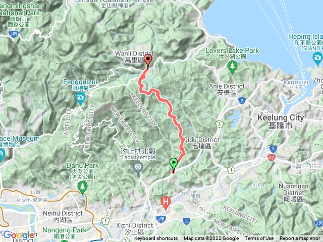 五指山二稜_仙洞湖山-赤皮湖山-七分寮山U型