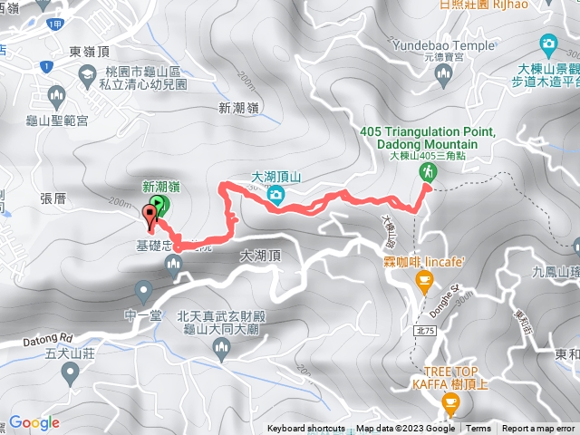 張厝步道-大棟山405三角點