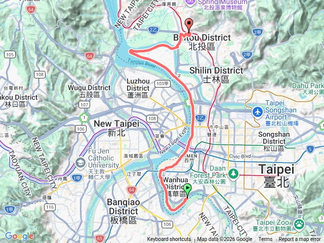 2026臺北大縱走臺北大縱走第八段：捷運動物園站至捷運關渡站[河濱自行車道]20260414182103預覽圖