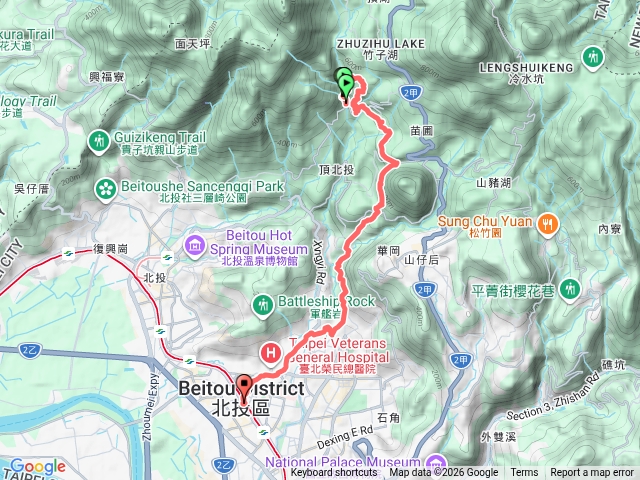 草山觀瀑吊橋-猴崁古道-猴崁產業道路-橫嶺古道-半嶺步道-石牌捷運站預覽圖
