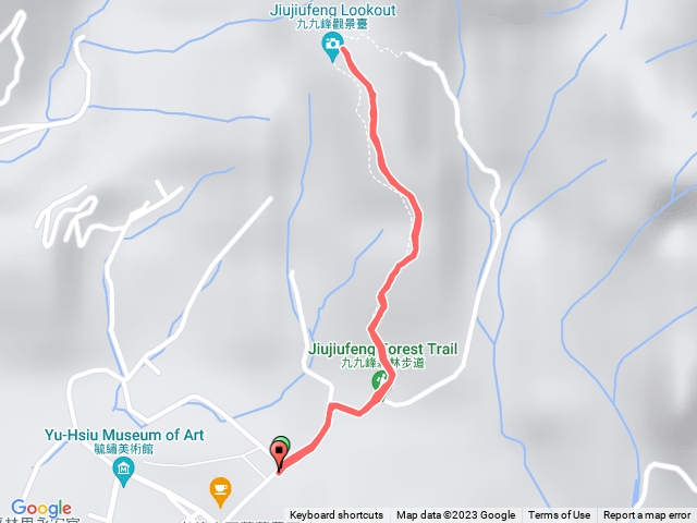 停車場至九九峰森林步道之頂（原路返回）