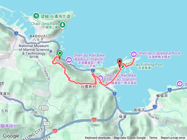八斗子車站-深澳山-深澳漁港-深澳岬角-酋長岩-水豚岩