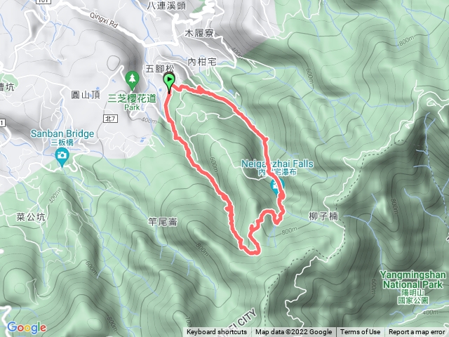 1110722茄苳坑採金古道-金孔坪-紅葉谷瀑布-內柑宅古道 O型