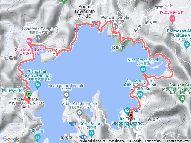 向山-水社-文武廟（11-12:30午休）-伊達邵停車場14:10