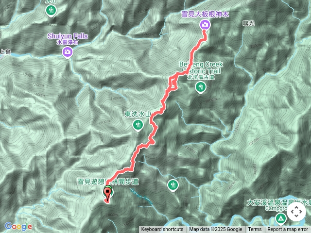 雪見、北坑山、大板根