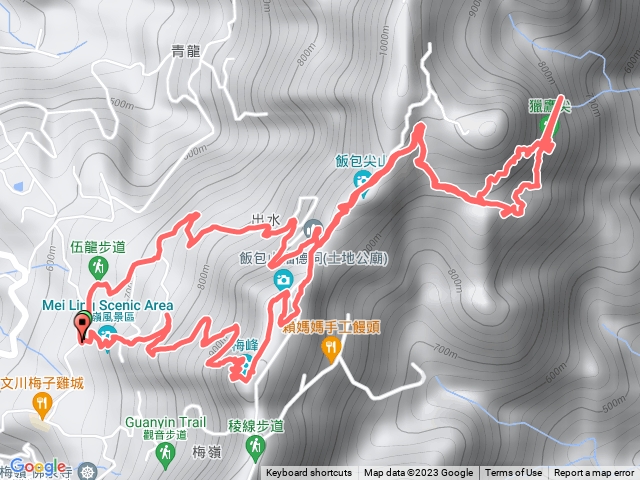 梅峰古道一線天伍龍步道
