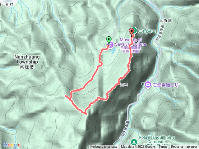 光天高山走向天湖山及三角湖山