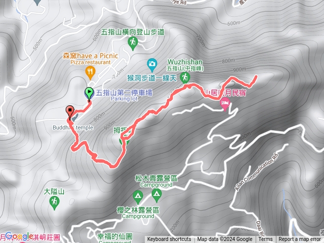 五指山（從拇指峰到小指峰原路往返）預覽圖