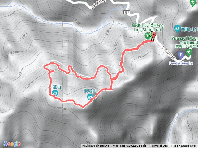 橫嶺山、沙蓮山P型縱走